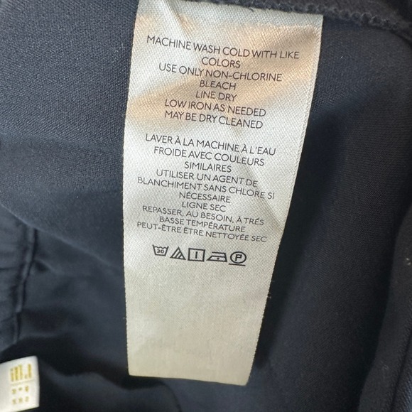 Maeve Anthropologie Black Dress Pants High Rise Cuffed Tapered Trousers Size 8 - Picture 9 of 11